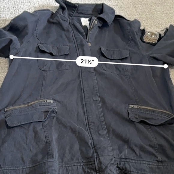 Torrid Denim twill Military Jacket black Jean Zip Coat woman’s 2 - Picture 3 of 11